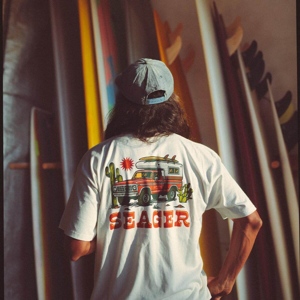 Seager Baja Tee Vintage White