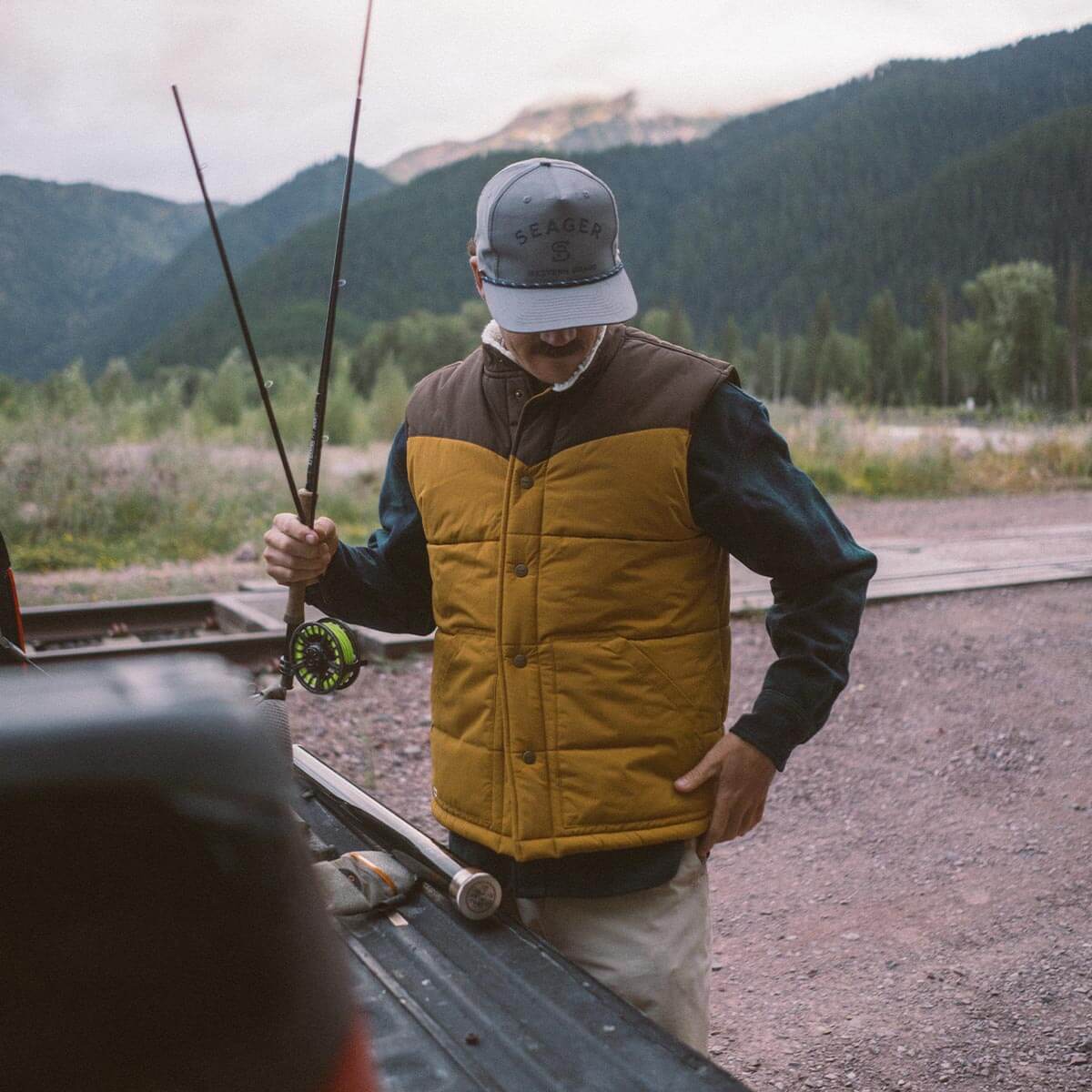 Seager Bighorn Vest Rust Gold/Old Brown