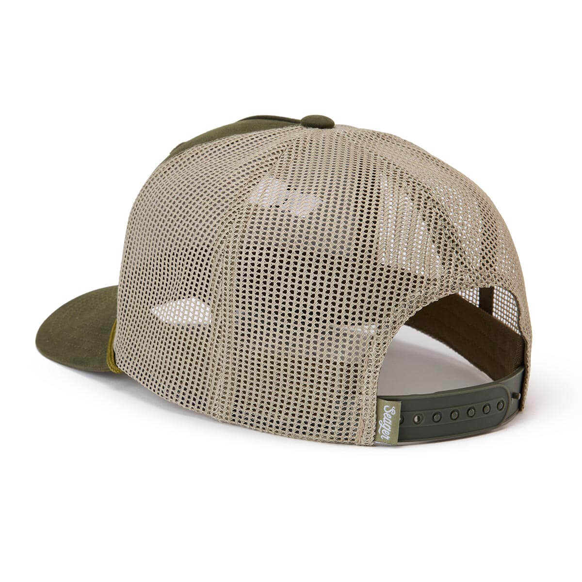 Seager Branded Waxed Canvas Trucker Snapback Green
