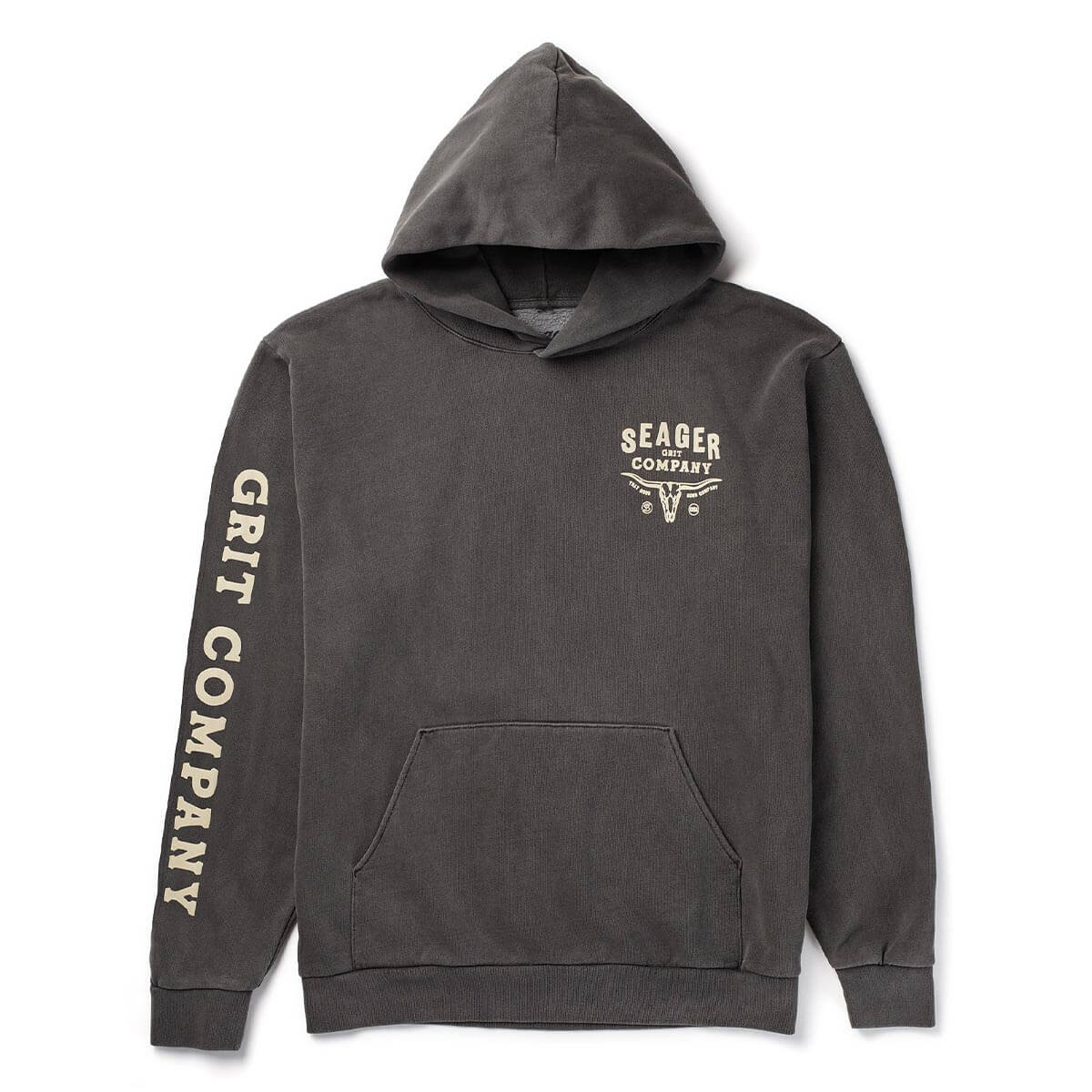 Seager Longhorn Premium Hoodie Pigment Black
