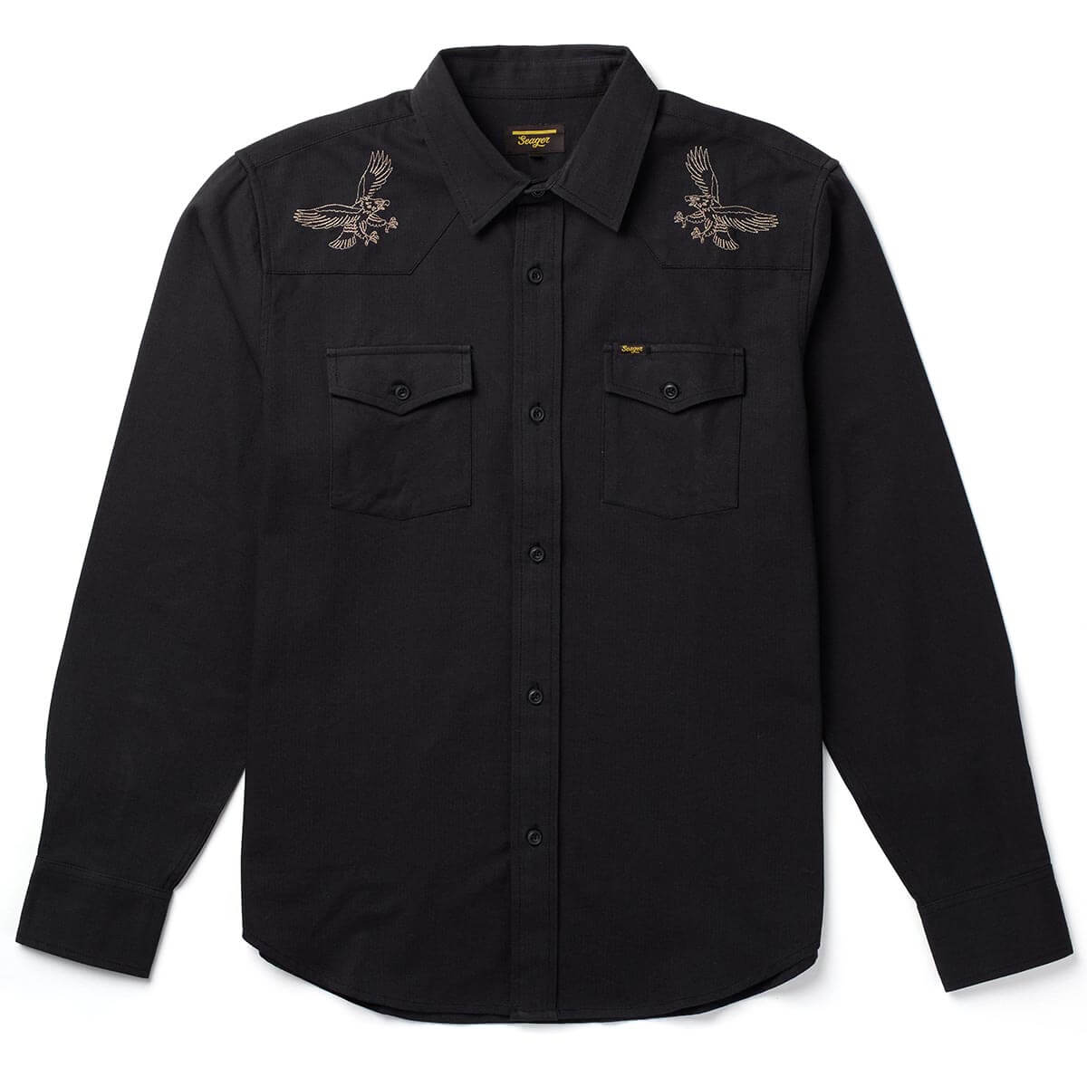 Seager Ortega L/S Shirt Black