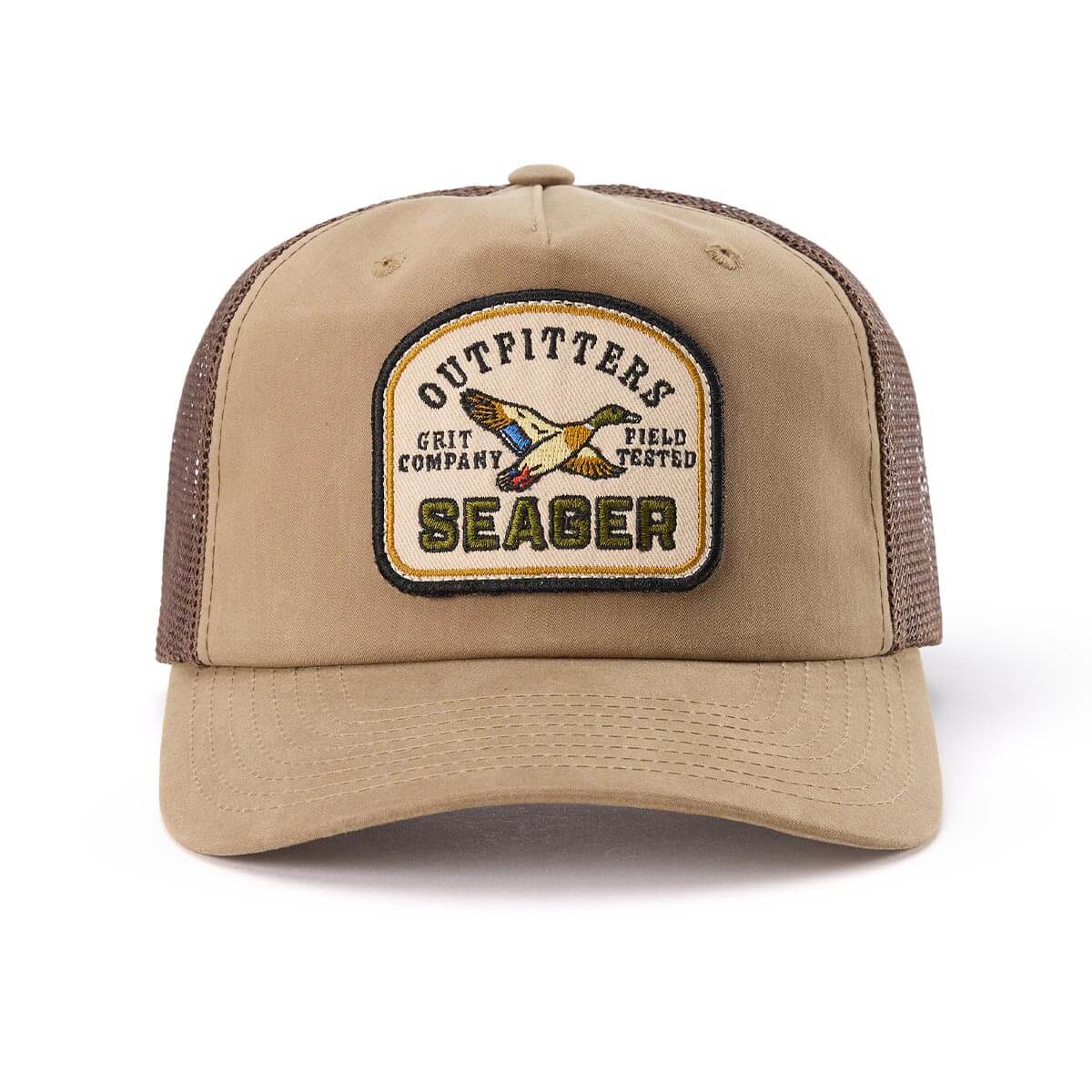 Seager Outfitters Waxed Trucker Snapback Brown
