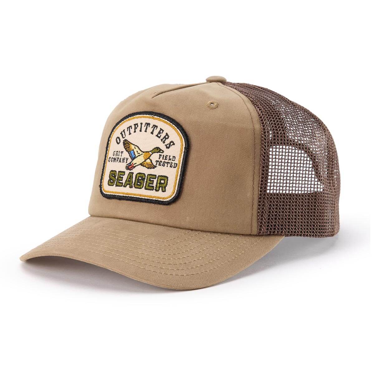 Seager Outfitters Waxed Trucker Snapback Brown