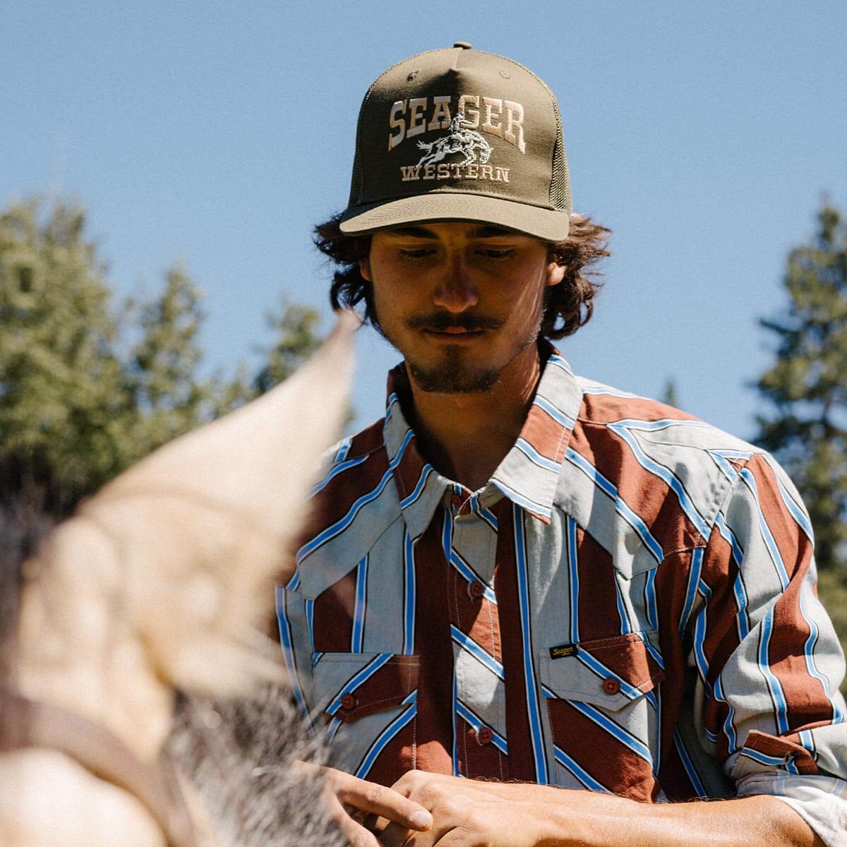 Seager Rodeo Trucker Snapback Army