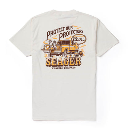 Seager x Coors Banquet Brush Truck Tee Vintage White