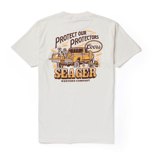Seager x Coors Banquet Brush Truck Tee Vintage White