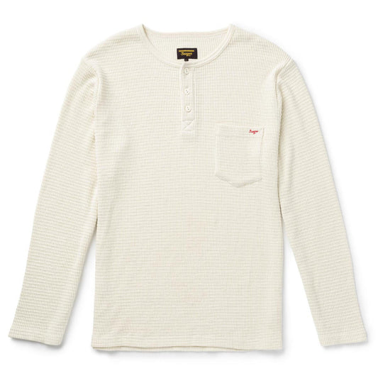 Seager Sawpit Henley L/S Thermal Vintage White